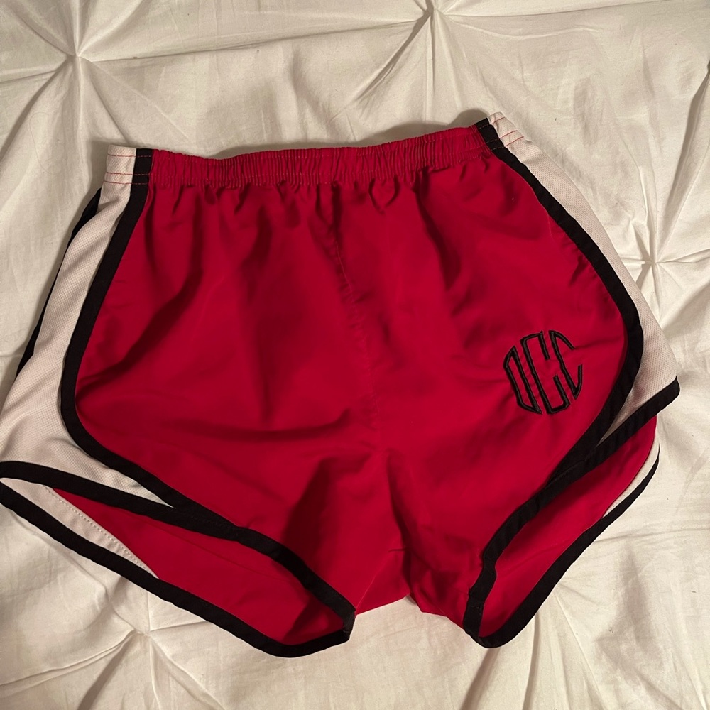 Women’s Red Monogrammed Running Shorts